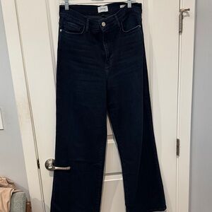 Frame Denim Dark Blue Wide Leg Jeans